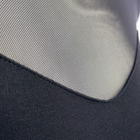 NWOT • H&M DIVIDED • Black Skater Dress with Mesh Sleeves and Waist Detail - Picture 6 of 11